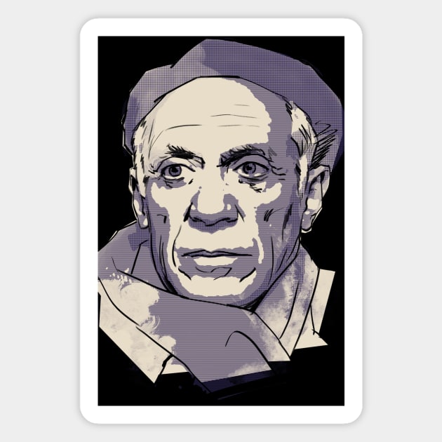 Pablo Picasso Magnet by Ed Labetski Art